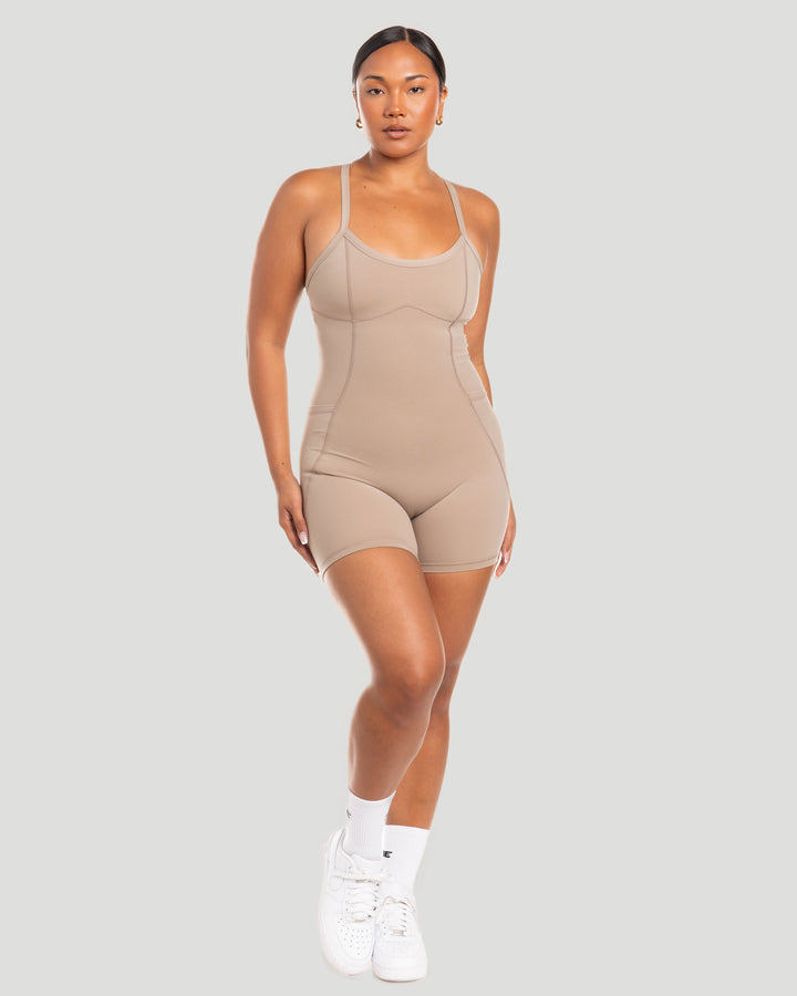 Contour Unitard - Vintage Khaki