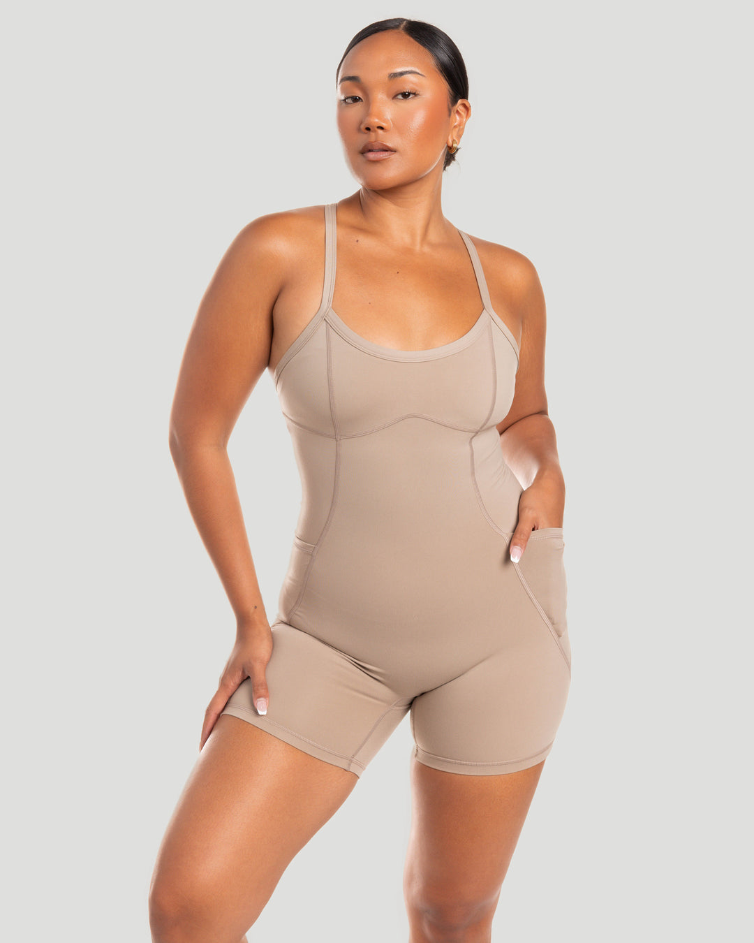 Contour Unitard - Vintage Khaki