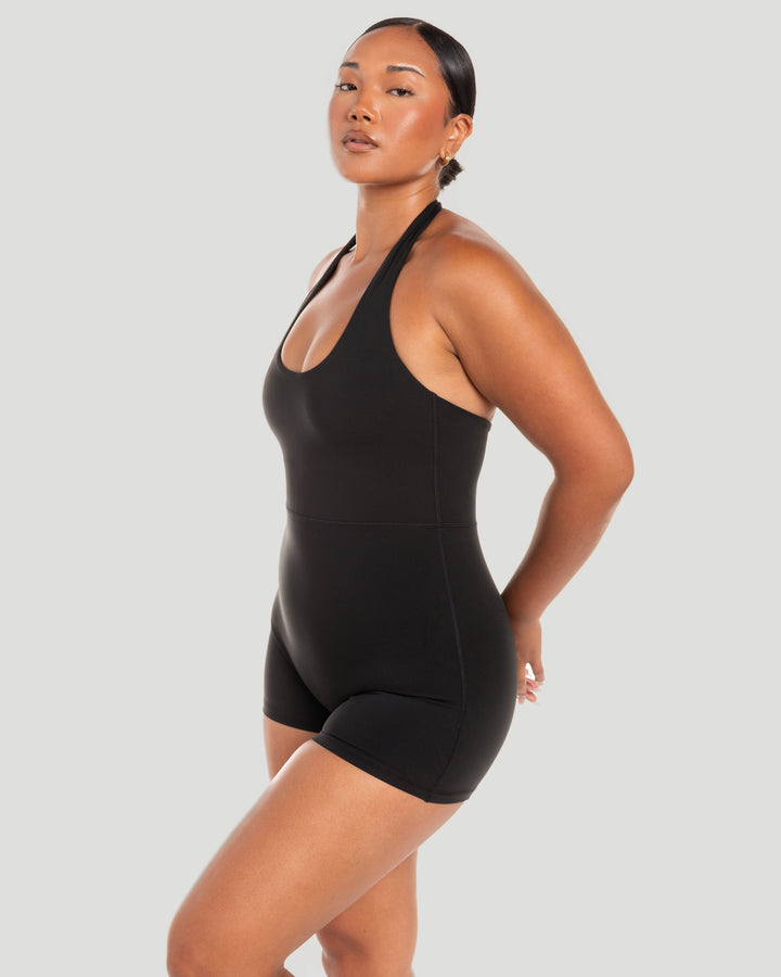 Halter Unitard - Black