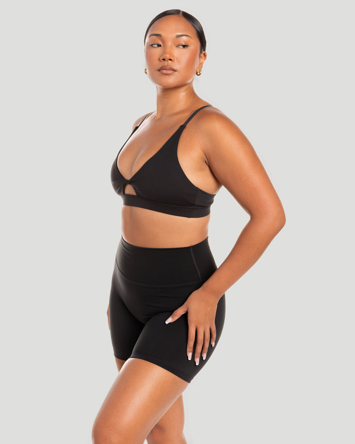 Micro Twist Bra - Black