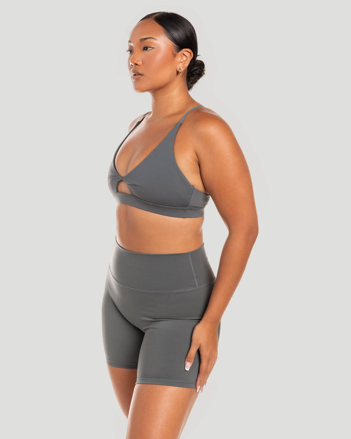 Micro Twist Bra - Cloud Grey