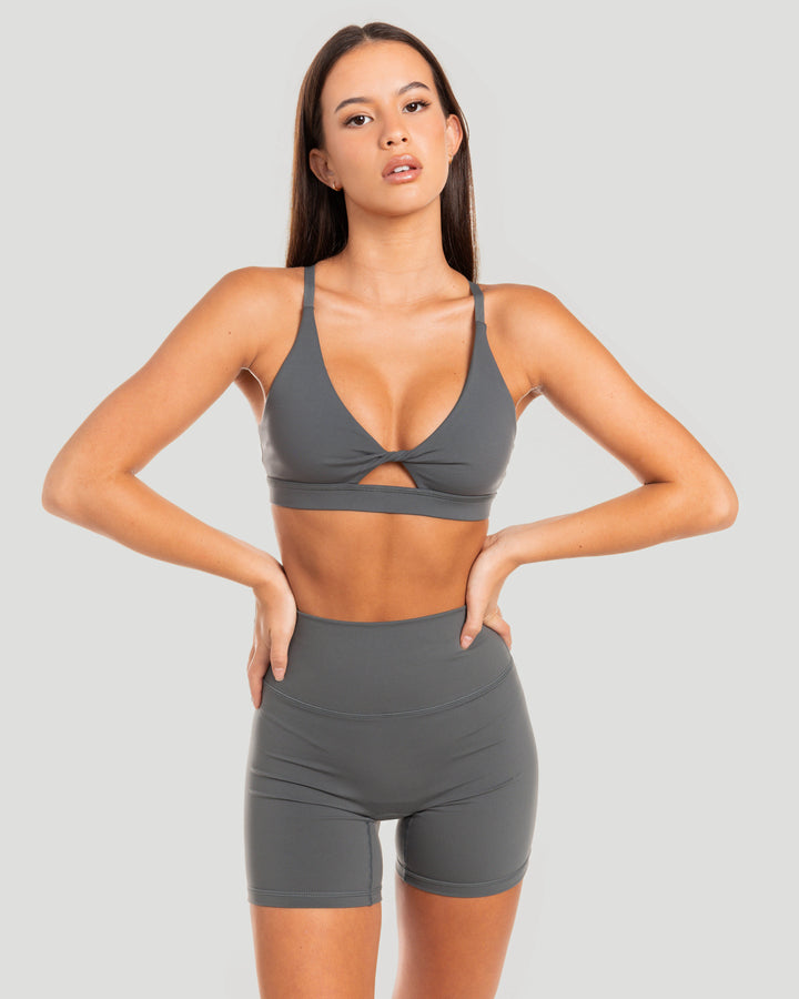 Micro Twist Bra - Cloud Grey