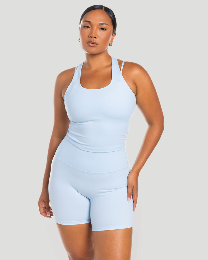 Aura Racer Tank - Sky Blue