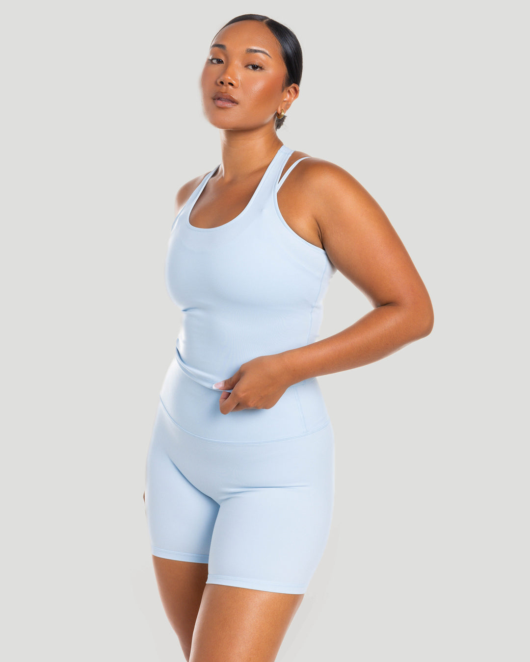 Aura Racer Tank - Sky Blue