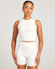 Aura Ringer Tank - Vanilla Latte