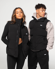 Unisex Puffer Vest - Black