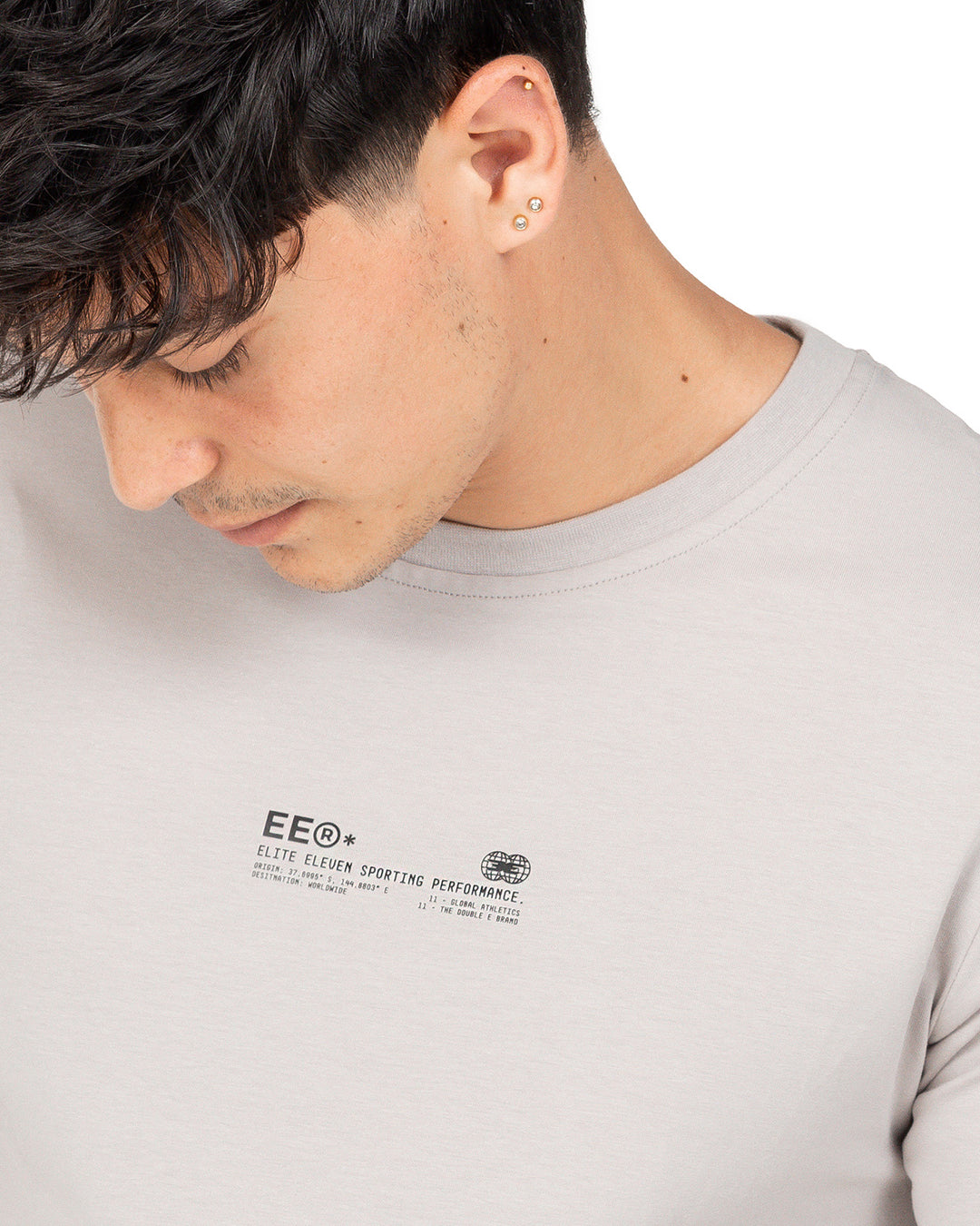 Worldwide Fitted Tee - Light Grey