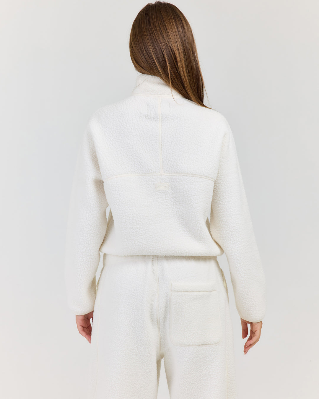Teddy Fleece Zip Through - Off White