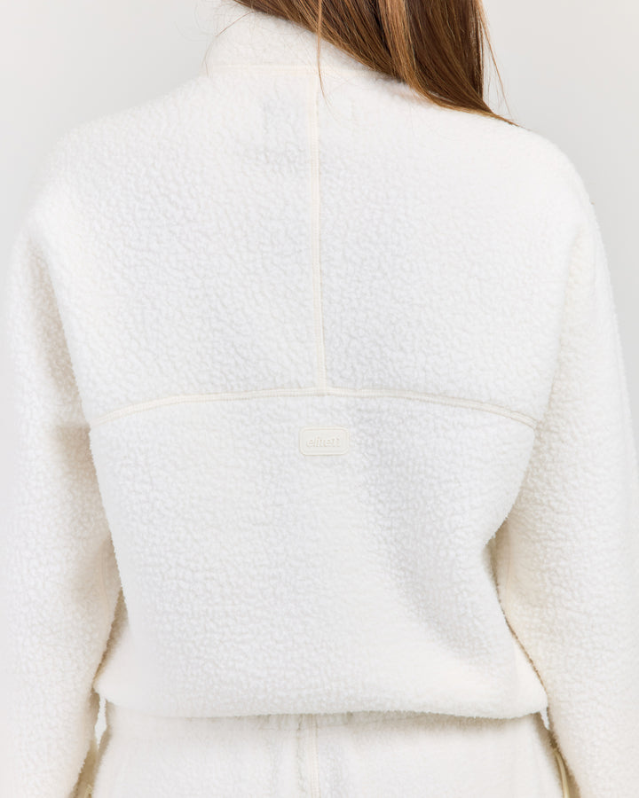 Teddy Fleece Zip Through - Off White