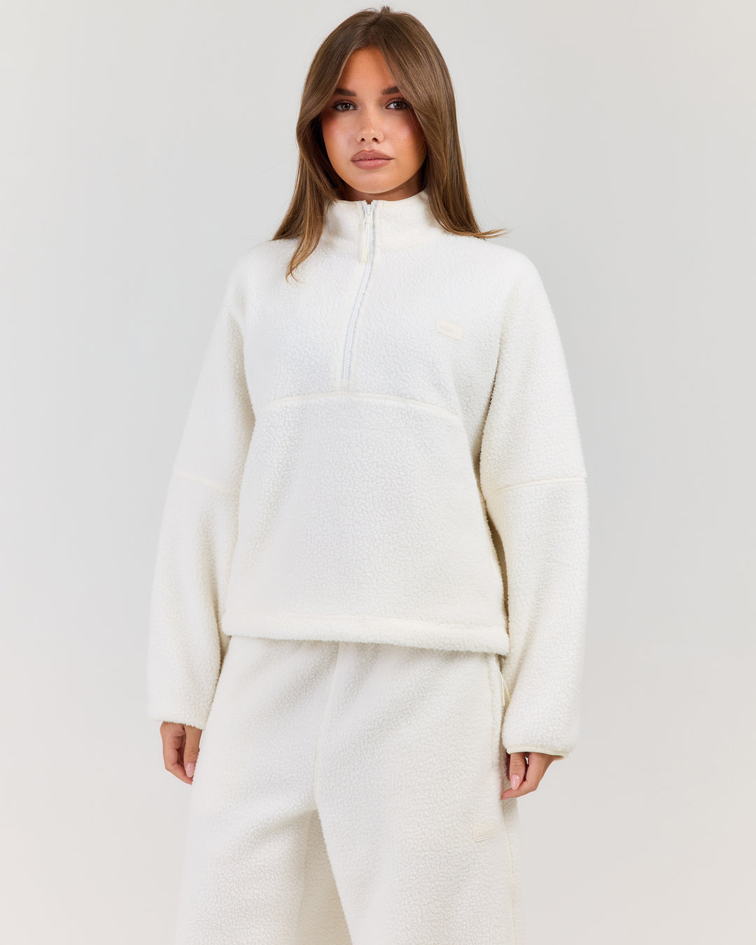 Teddy Fleece 1/4 Zip - Off White