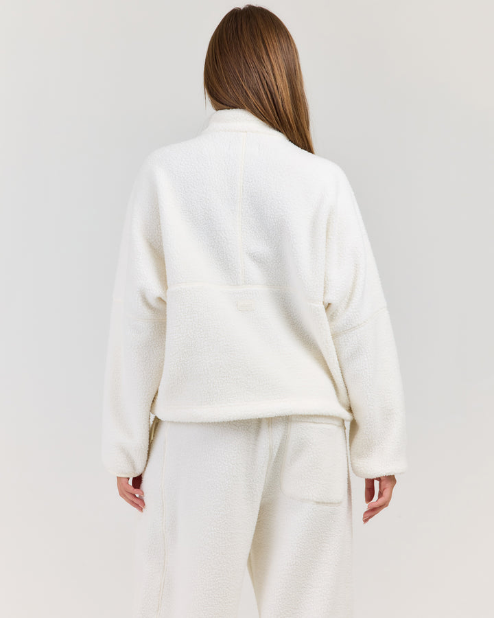Teddy Fleece 1/4 Zip - Off White