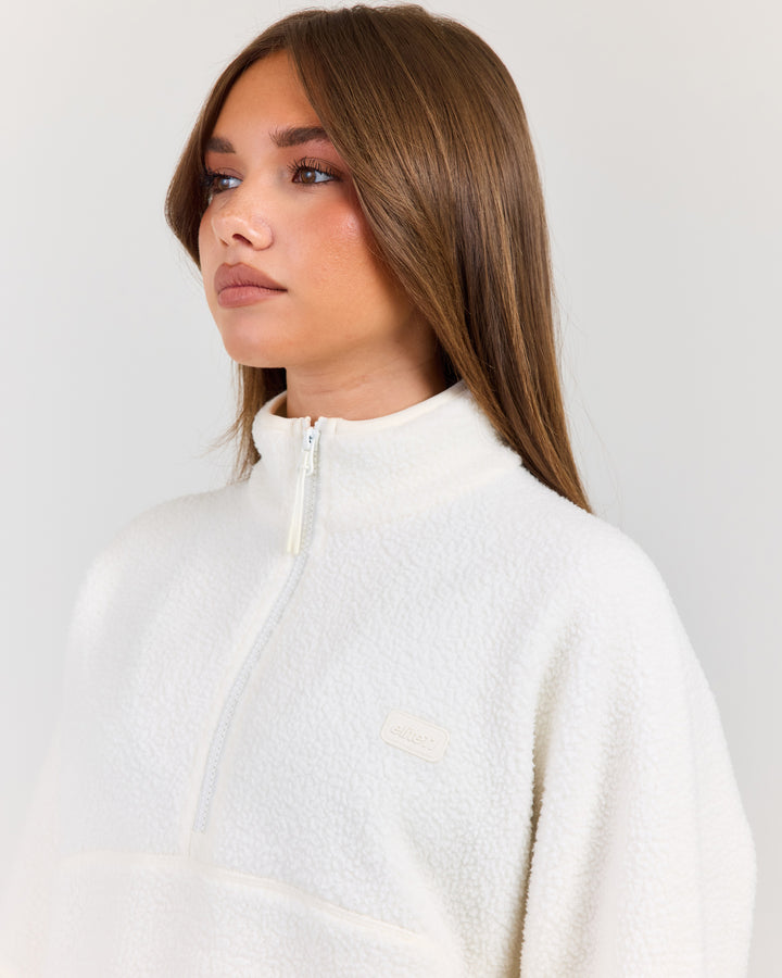 Teddy Fleece 1/4 Zip - Off White