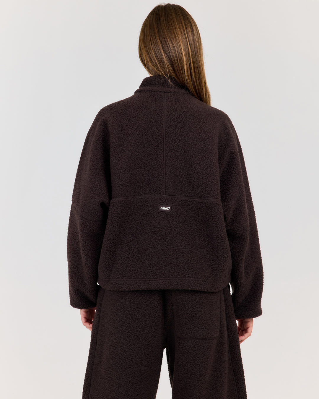 Teddy Fleece 1/4 Zip - Coffee Bean