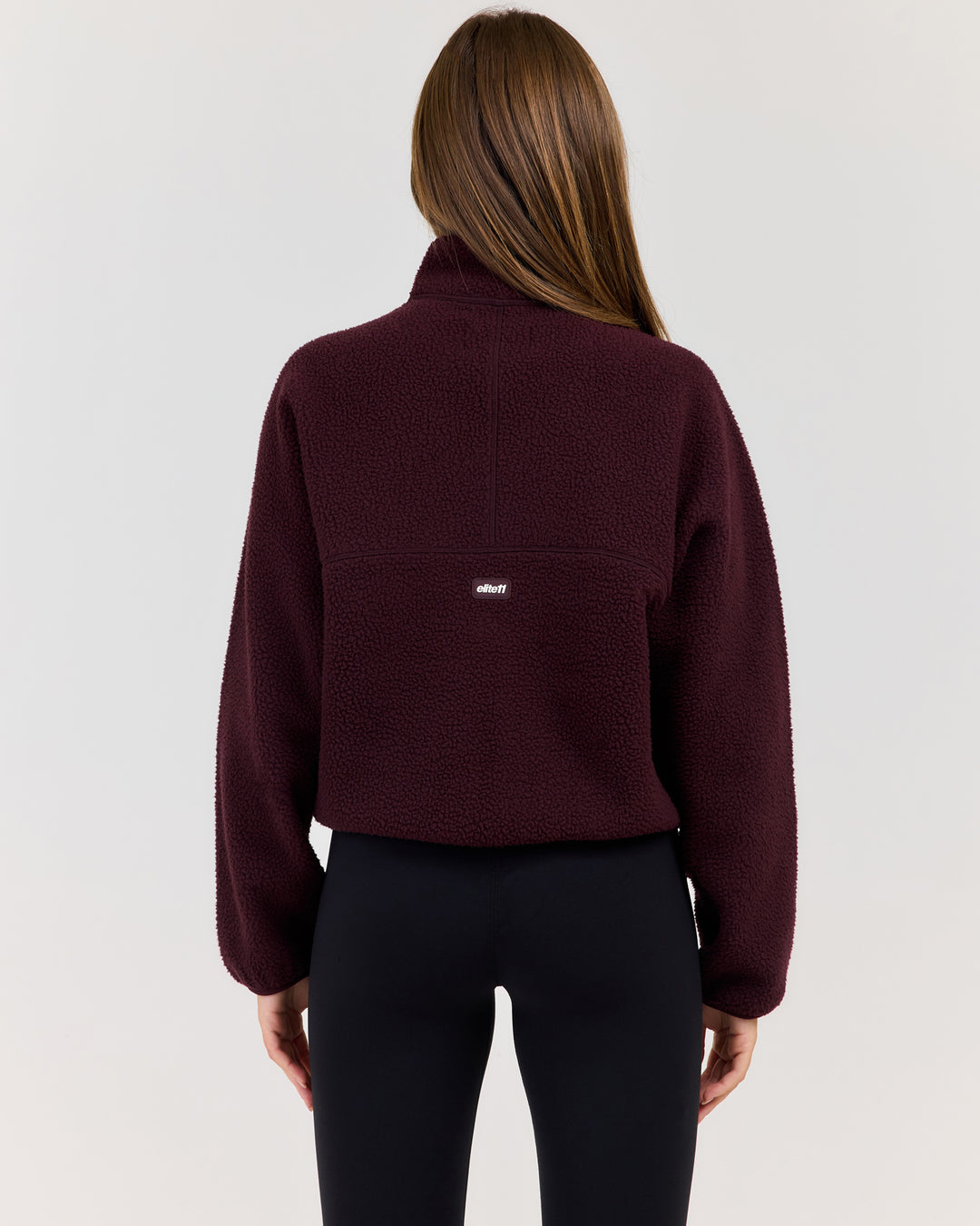 Teddy Fleece Zip Through - Deep Plum