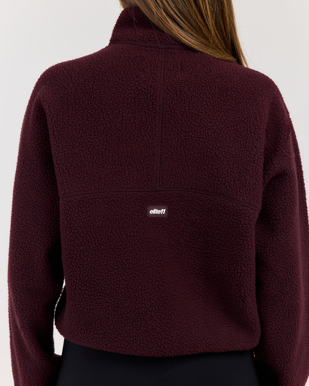 Teddy Fleece Zip Through - Deep Plum