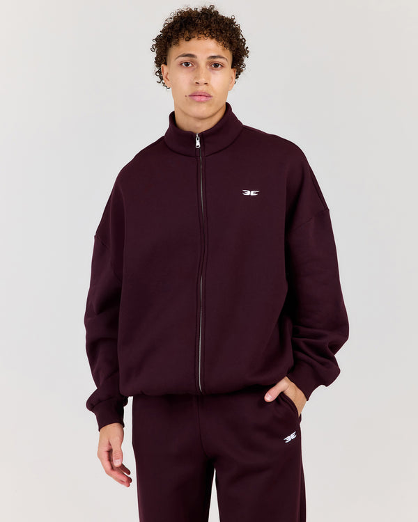Classic Relaxed Zip Through - Plum
