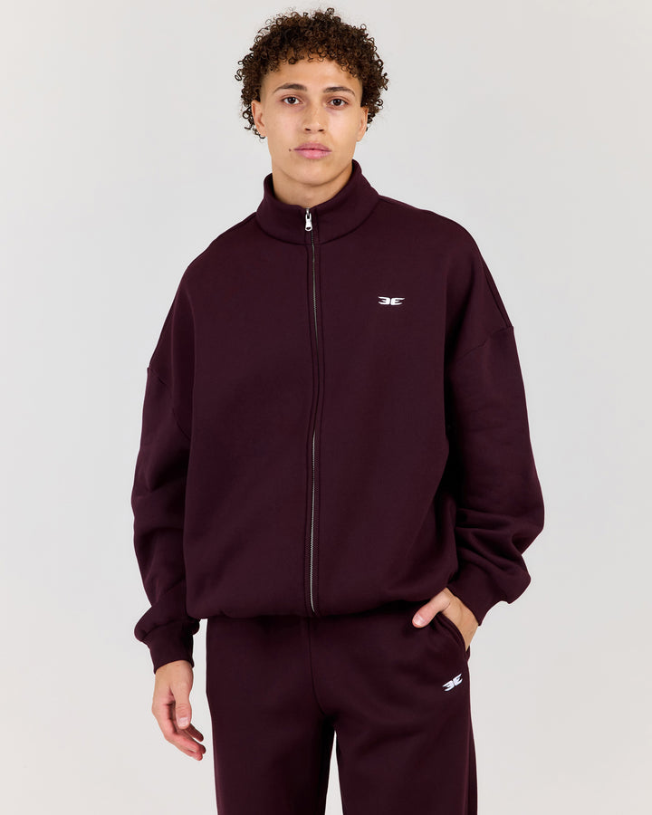 Classic Relaxed Zip Through - Plum