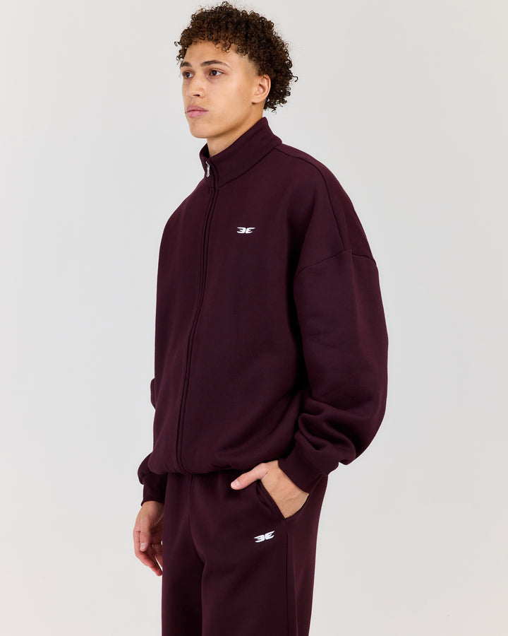 Classic Relaxed Zip Through - Plum