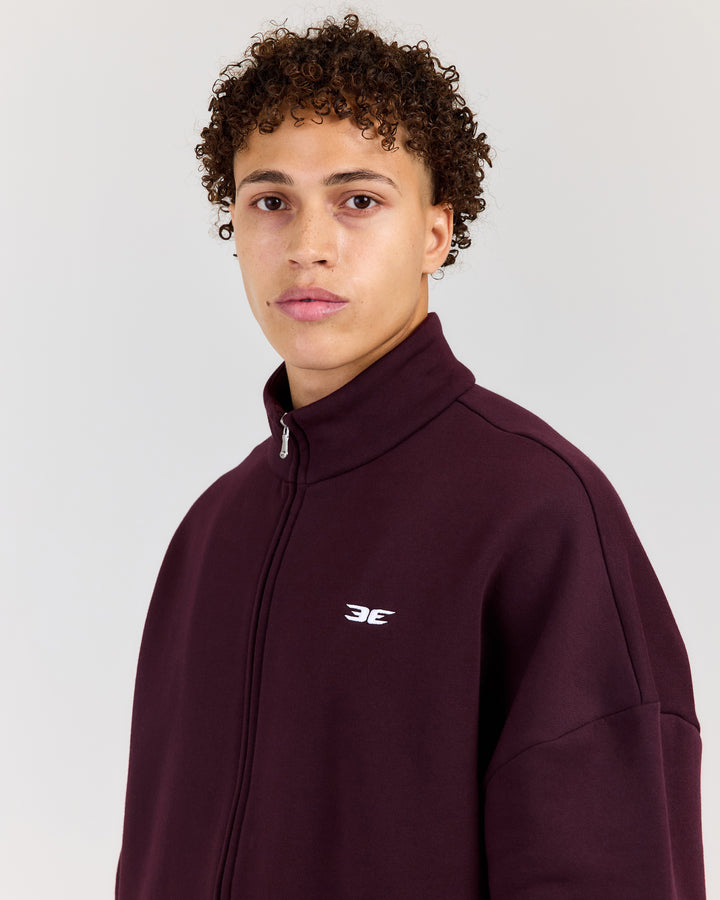 Classic Relaxed Zip Through - Plum