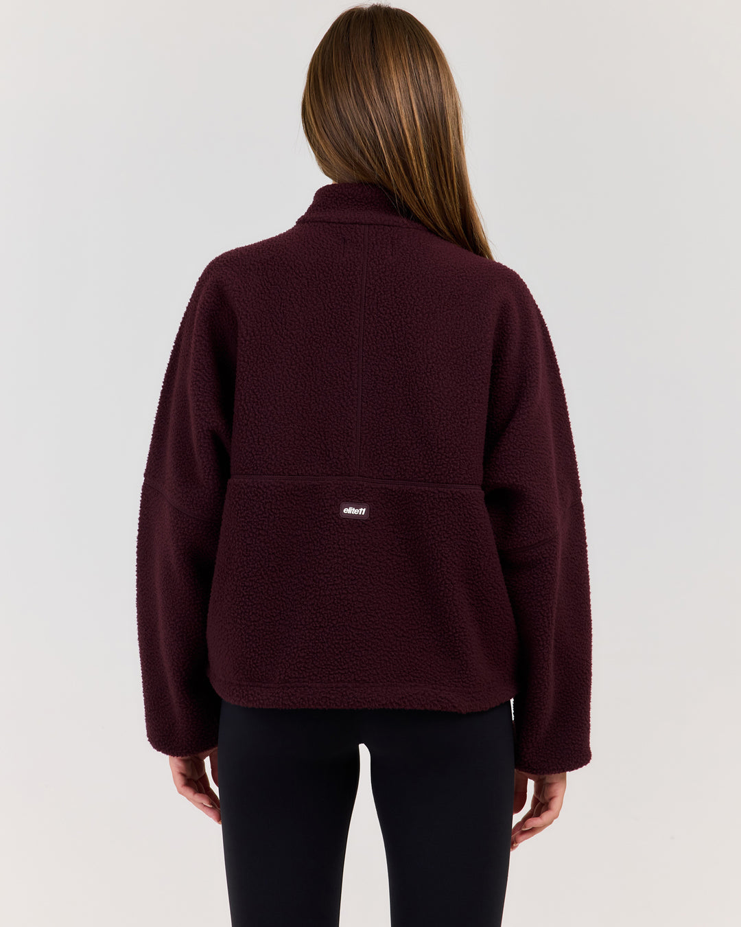 Teddy Fleece 1/4 Zip - Deep Plum