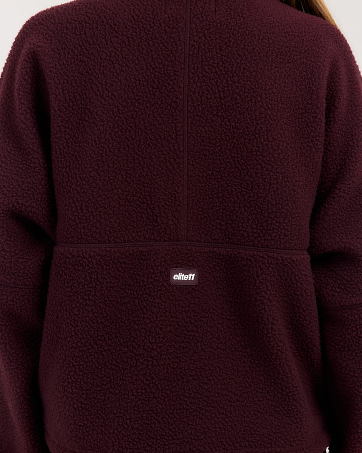 Teddy Fleece 1/4 Zip - Deep Plum