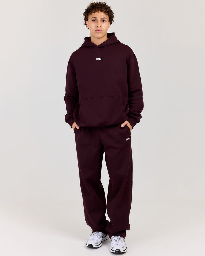 Classic Straight Leg Pants - Plum