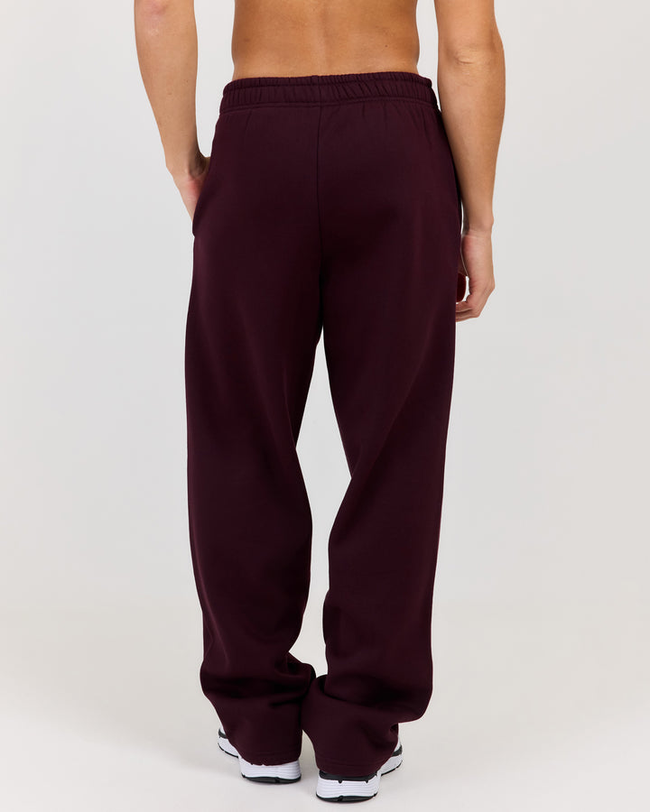Classic Straight Leg Pants - Plum
