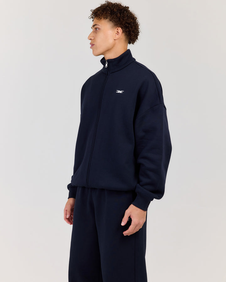 Classic Relaxed Zip Through - Navy