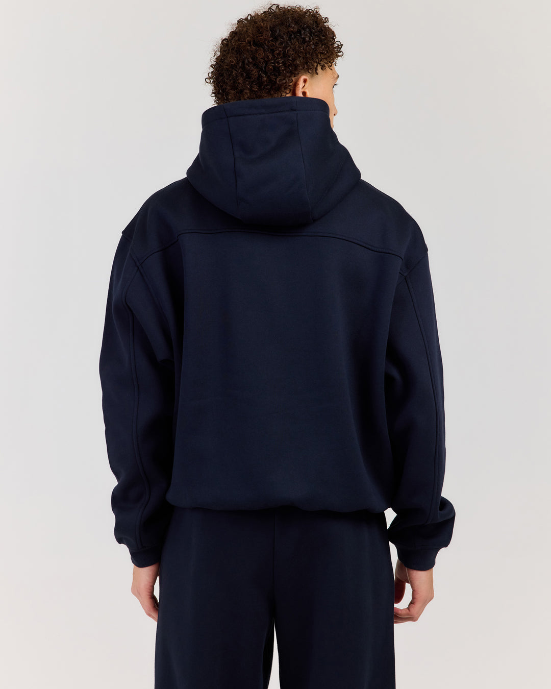 Classic Relaxed Hooded Zip Through - Navy