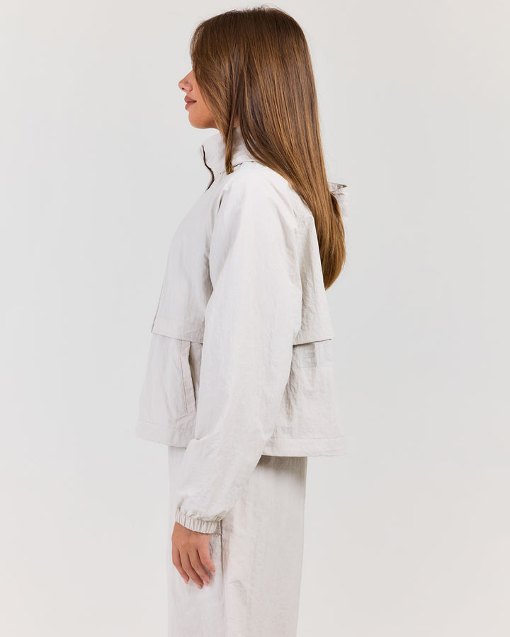 Lightweight Funnel Neck Jacket - Bone