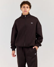Classic Relaxed Zip Through - Coffee Bean