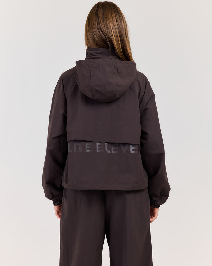 Lightweight Funnel Neck Jacket - Coffee Bean