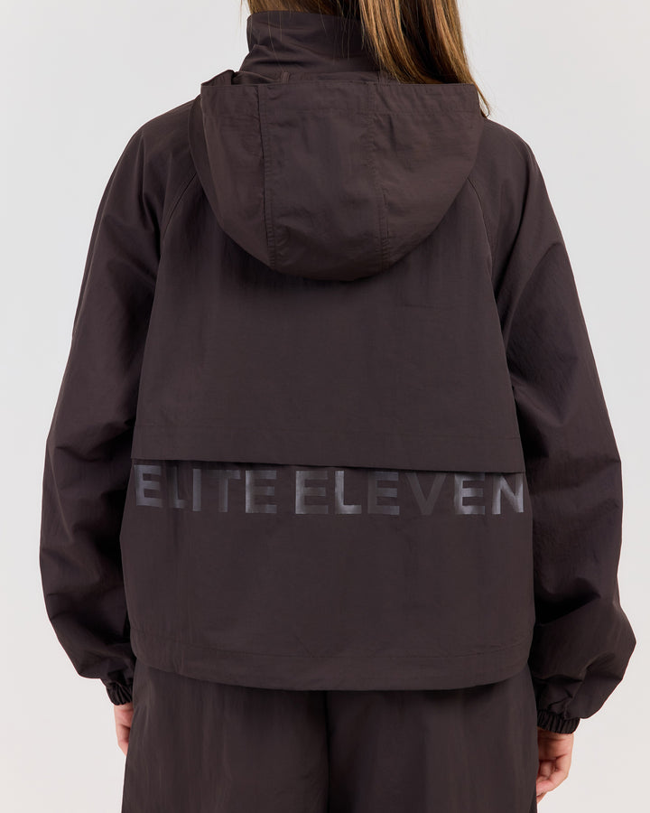 Lightweight Funnel Neck Jacket - Coffee Bean