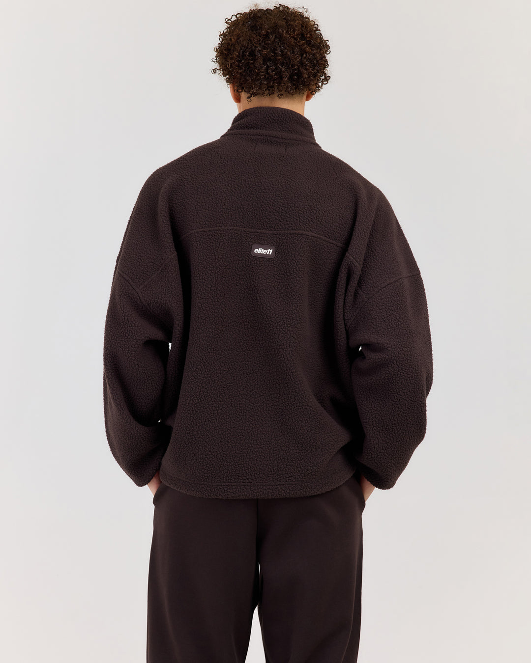 Men's Teddy Fleece 1/4 Zip - Coffee Bean
