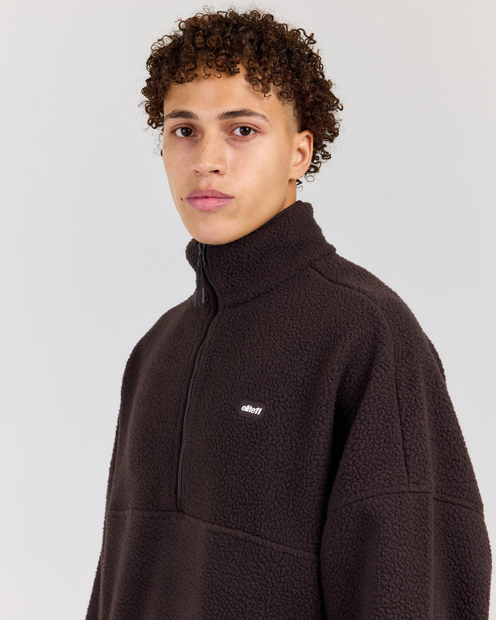 Men's Teddy Fleece 1/4 Zip - Coffee Bean
