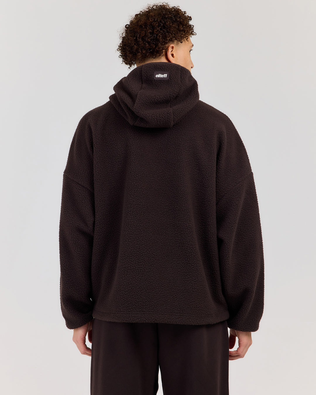 Men's Teddy Fleece Hoodie - Coffee Bean