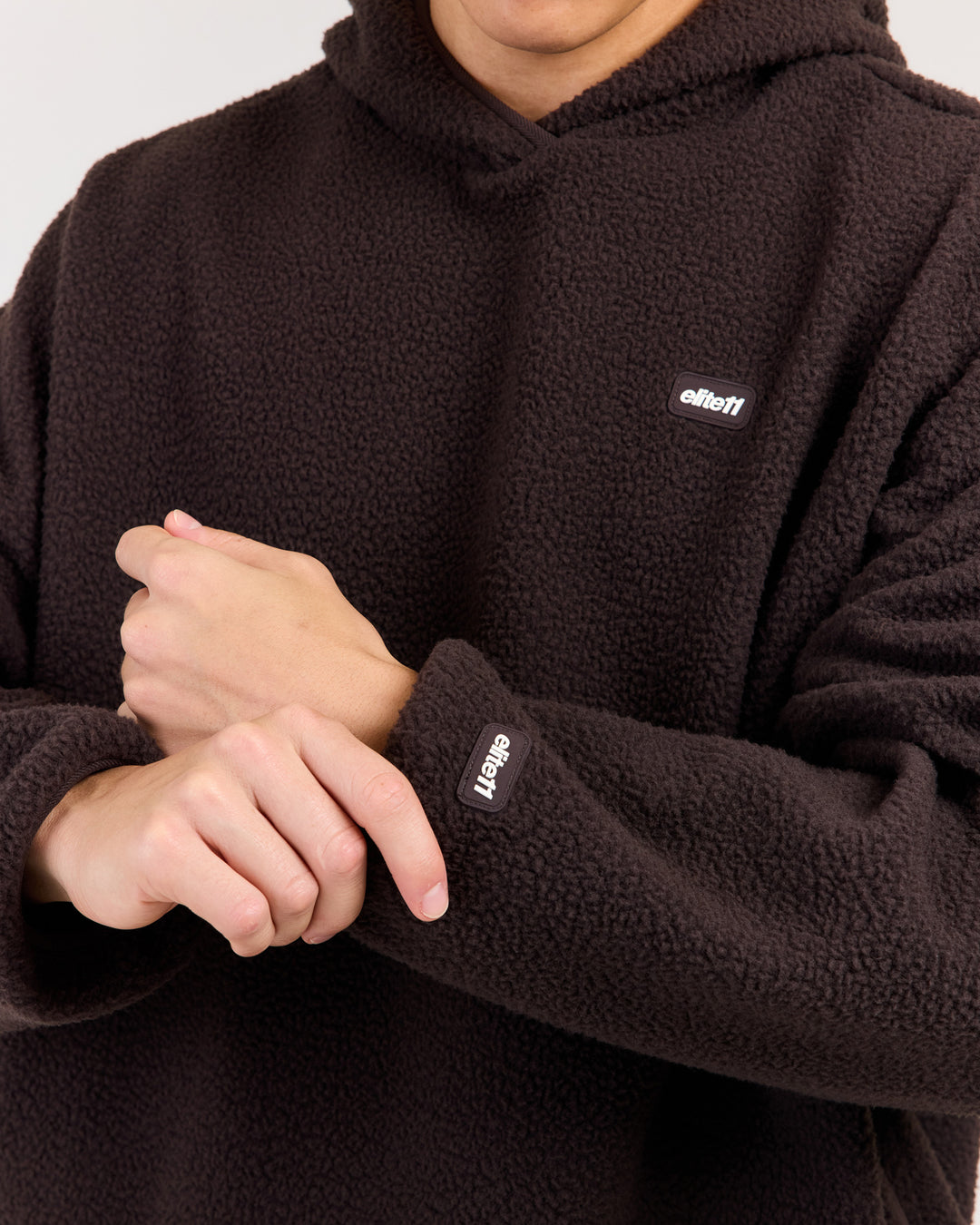 Men's Teddy Fleece Hoodie - Coffee Bean