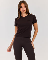 EE Baby V Neck Tee - Coffee Bean