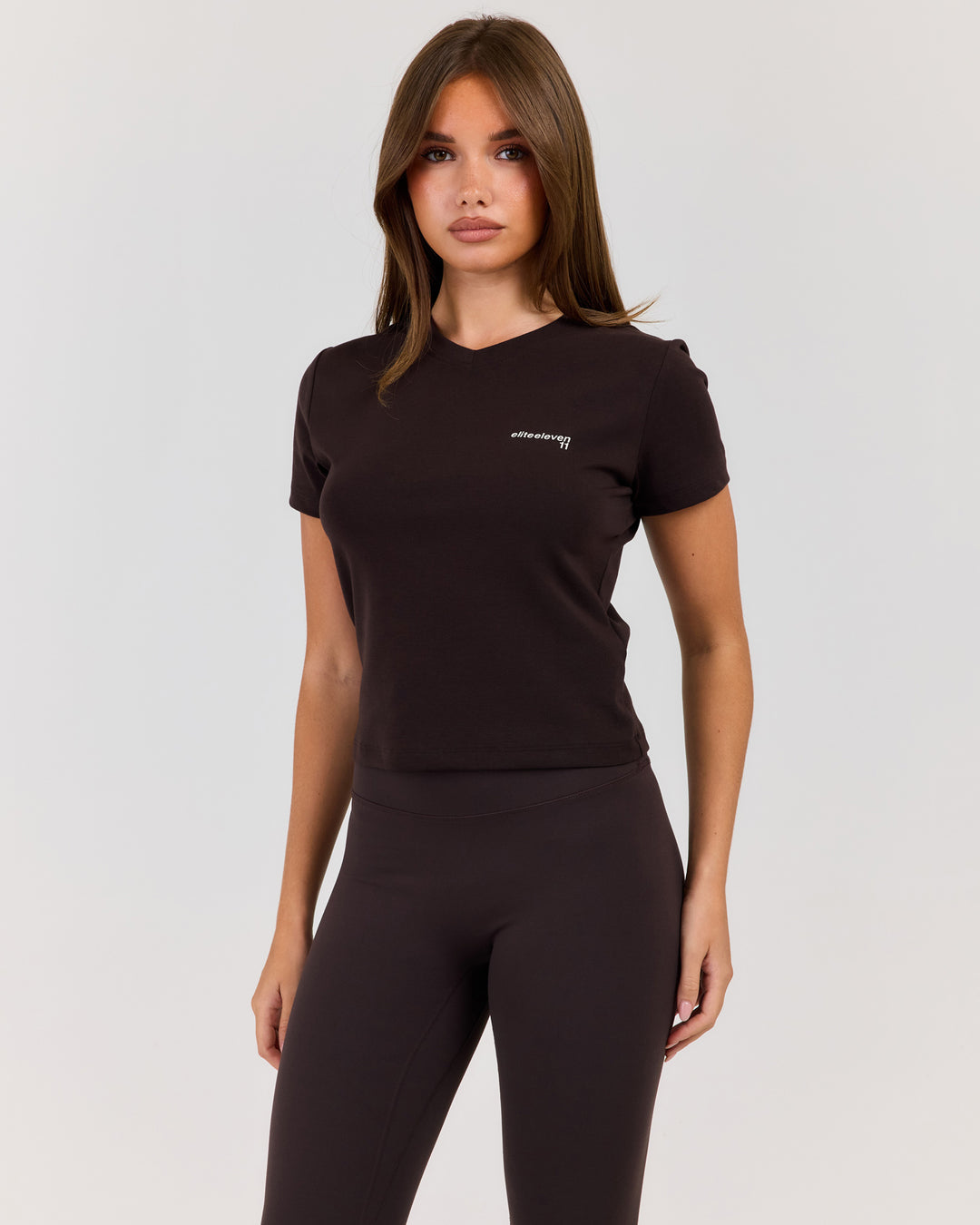 EE Baby V Neck Tee - Coffee Bean