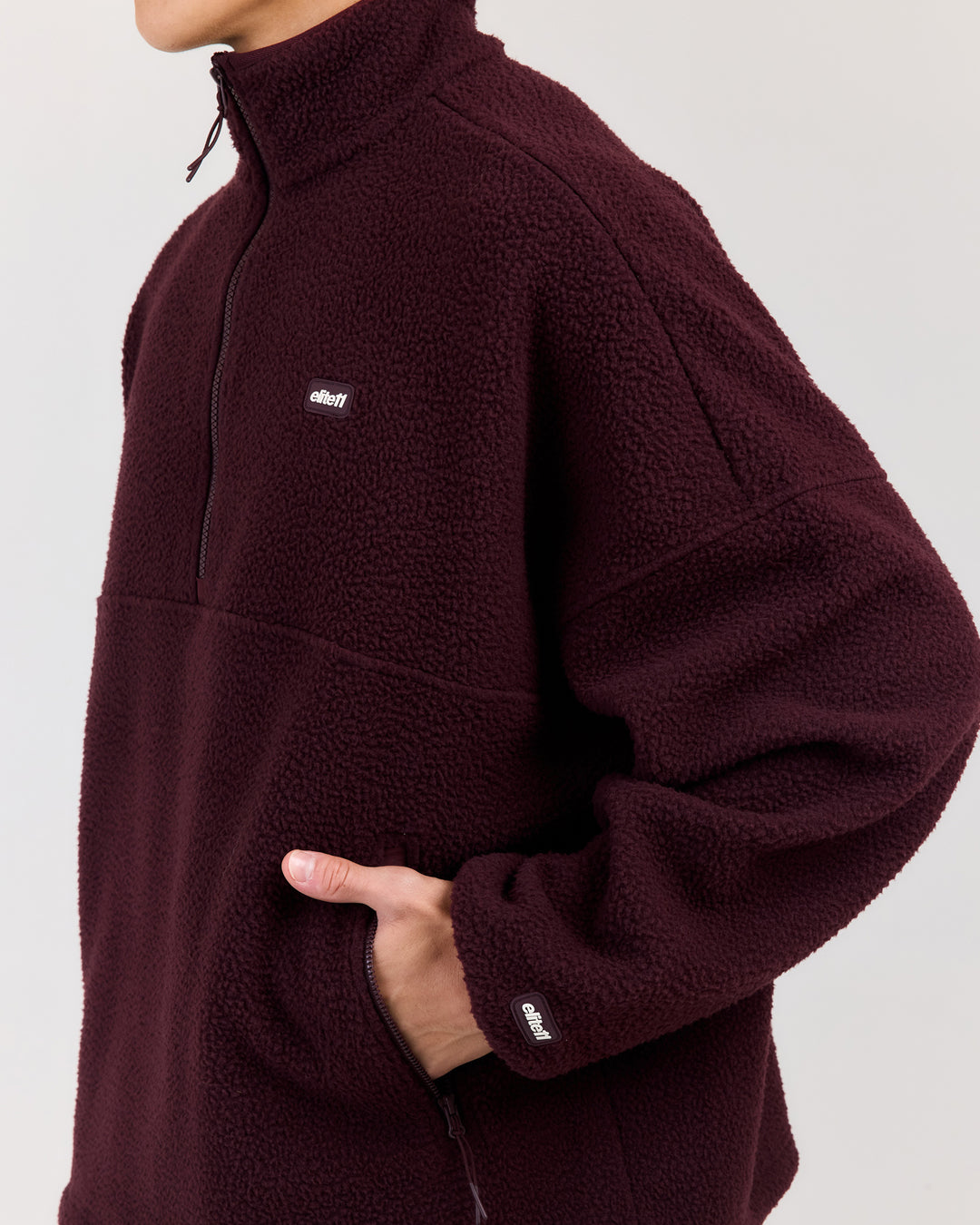 Men's Teddy Fleece 1/4 Zip - Deep Plum