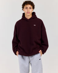 Men's Teddy Fleece Hoodie - Deep Plum