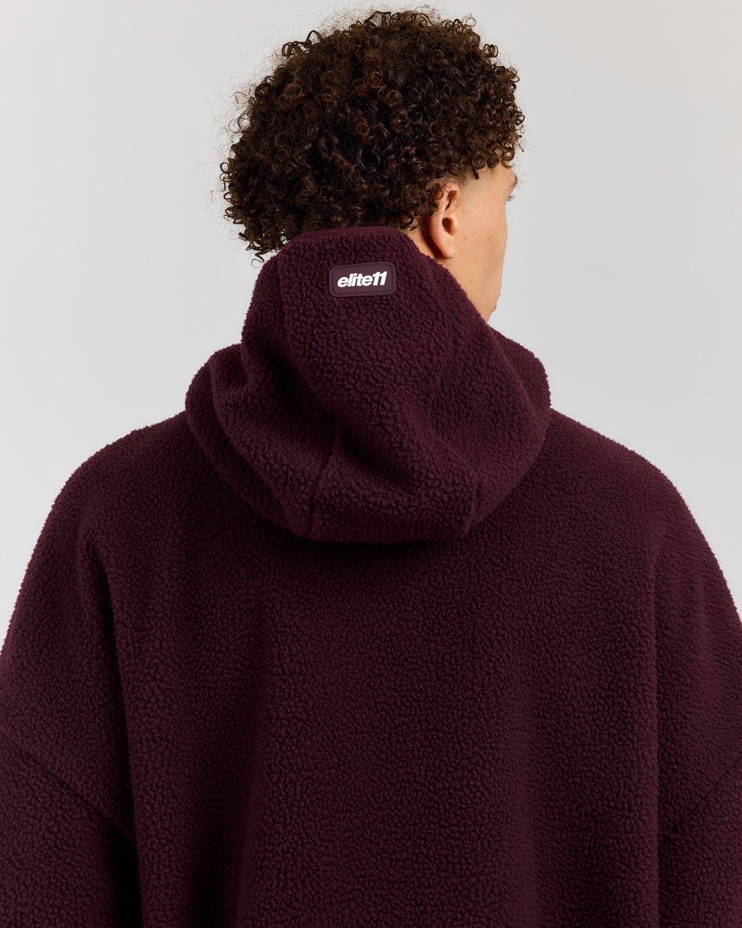 Men's Teddy Fleece Hoodie - Deep Plum