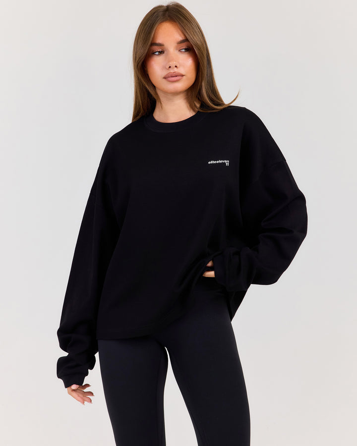 Women's Oversized Long Sleeve - Black