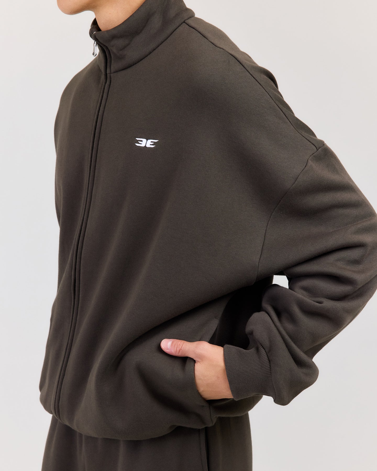 Classic Relaxed Zip Through - Dark Olive – Elite Eleven