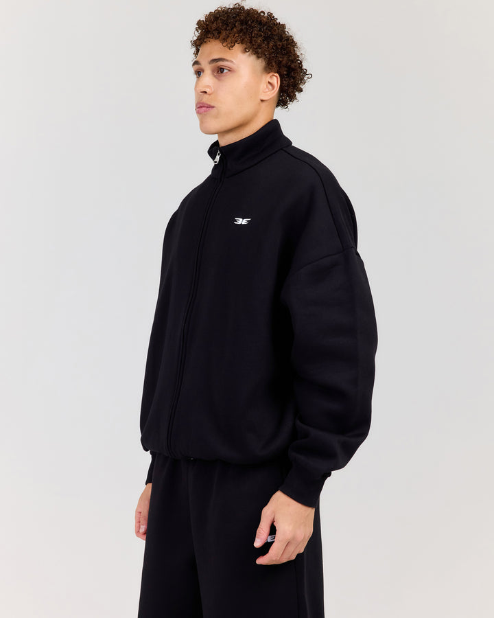 Classic Relaxed Zip Through - Black