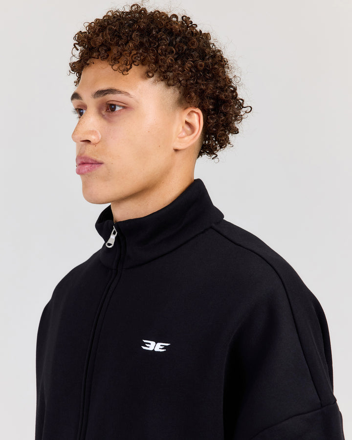 Classic Relaxed Zip Through - Black