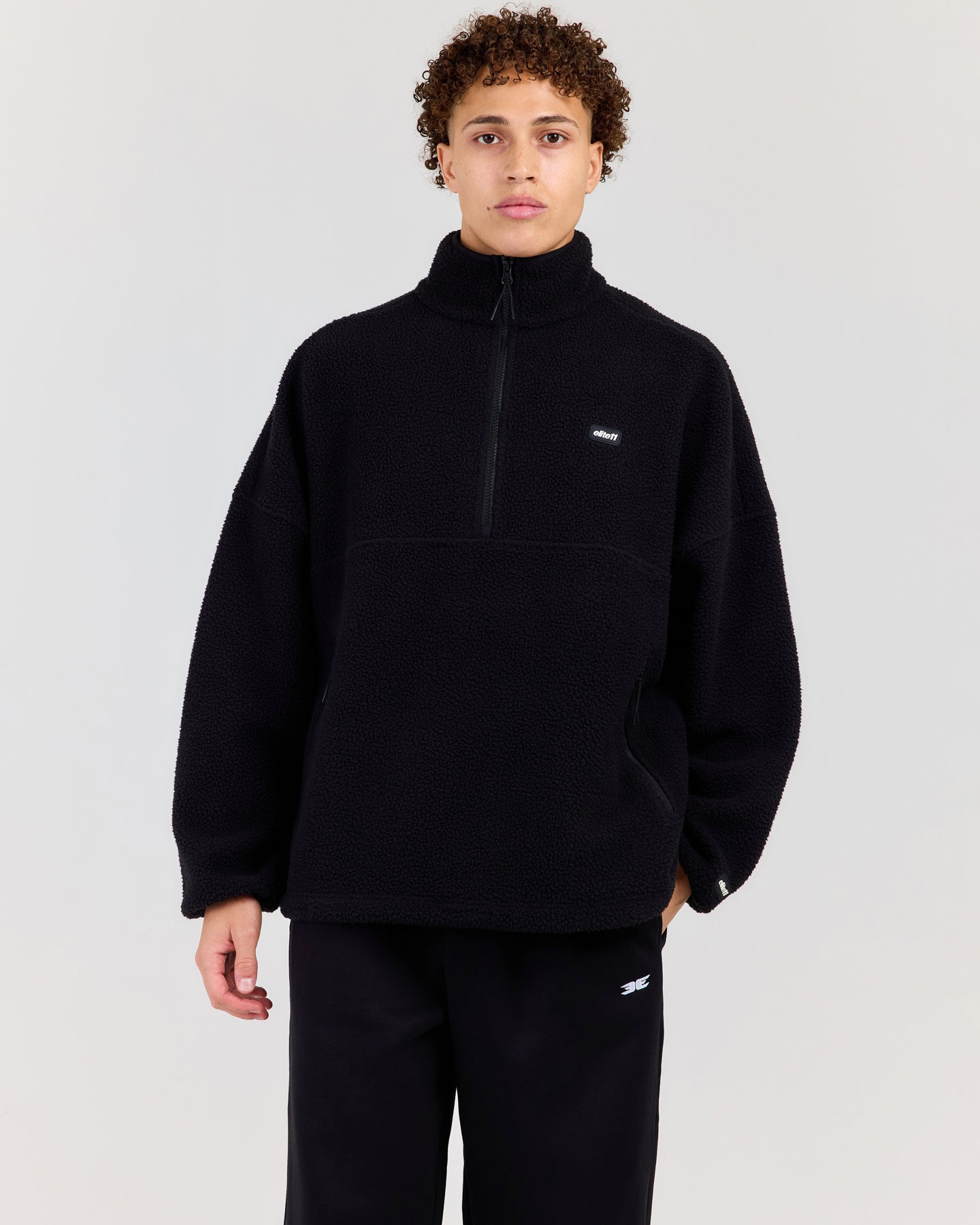 Men's Teddy Fleece 1/4 Zip - Black