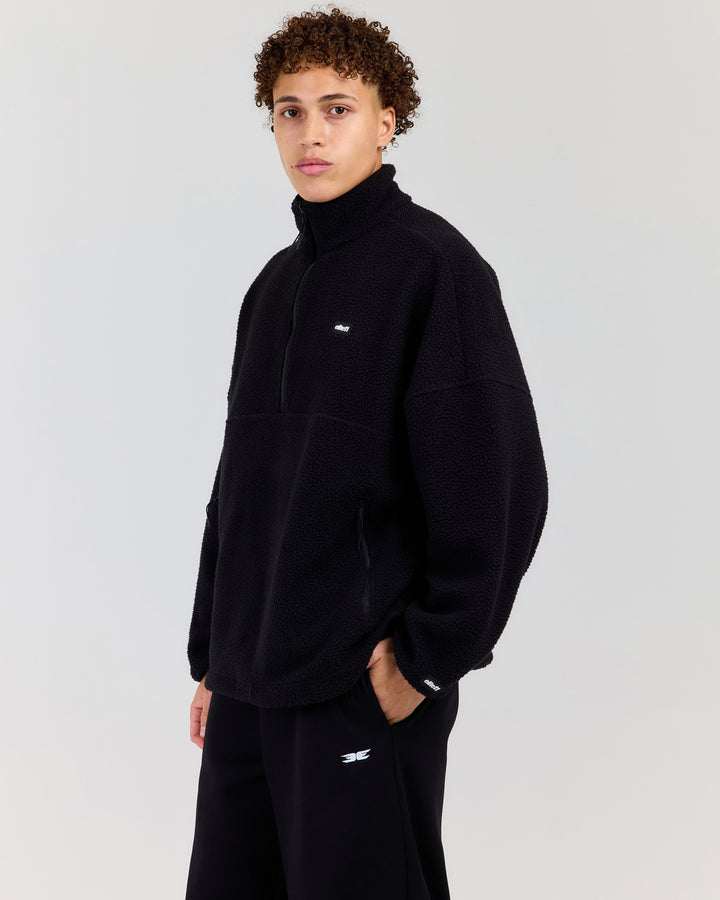 Men's Teddy Fleece 1/4 Zip - Black