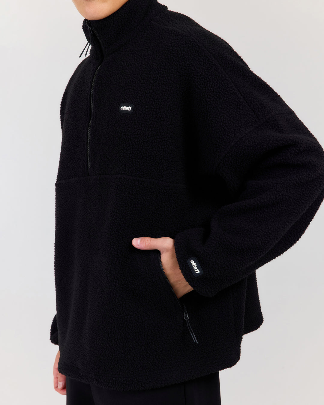 Men's Teddy Fleece 1/4 Zip - Black