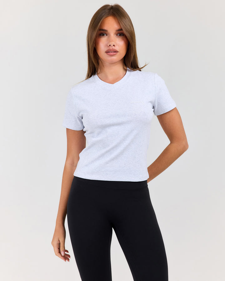 EE Baby V Neck Tee - Grey Marle